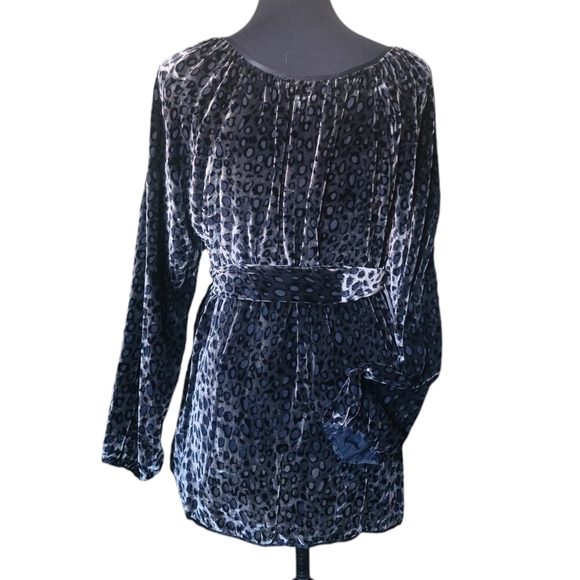 What Goes Around Comes Around Women's Silk Blend Cheetah Print Tunic Size M - Picture 4 of 8